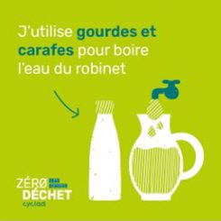 Geste zéro déchet j'utilise une gourde