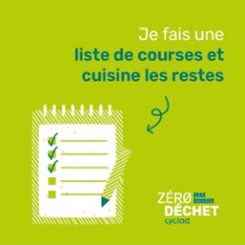 Geste zéro déchet je fais une liste de courses avant de partir